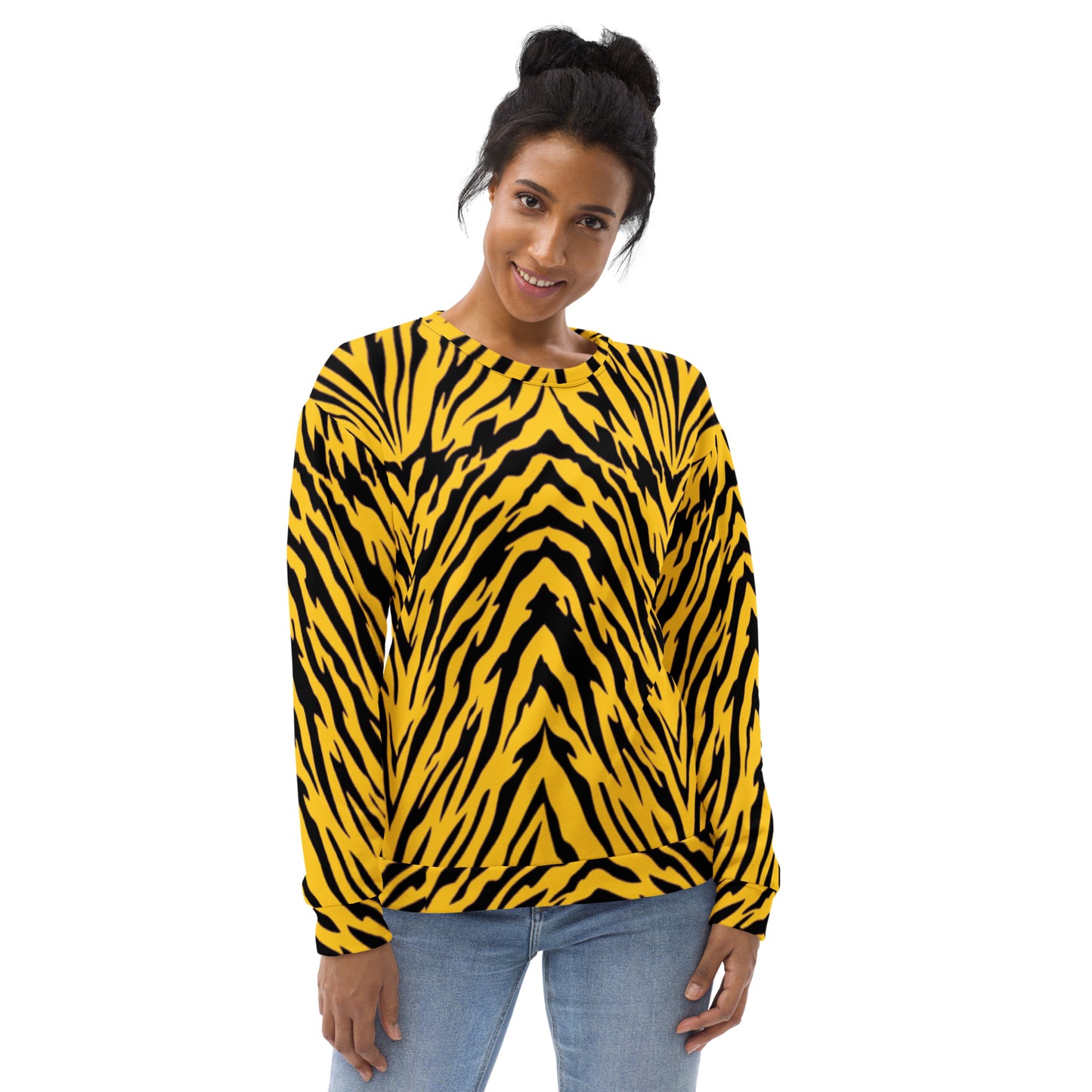 Black and Gold Tiger Stripes Unisex Sweatshirt