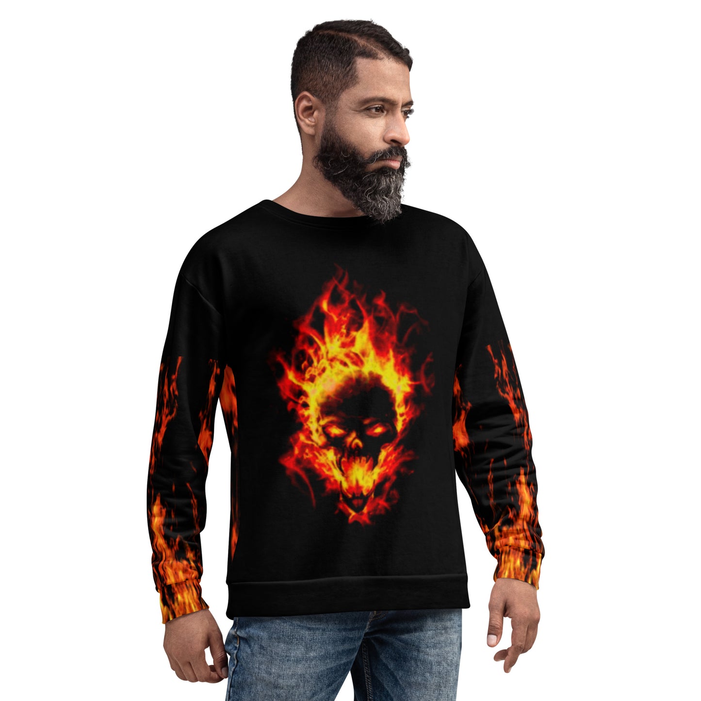 Fiery Skull Unisex Sweatshirt