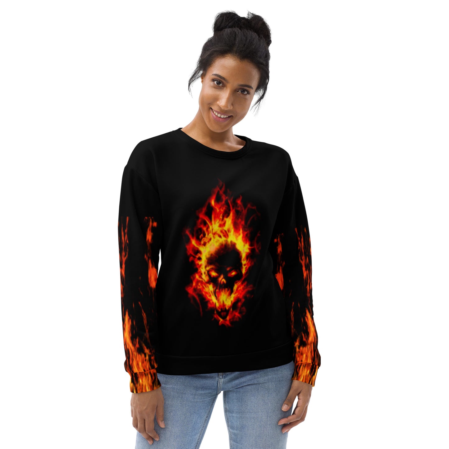 Fiery Skull Unisex Sweatshirt