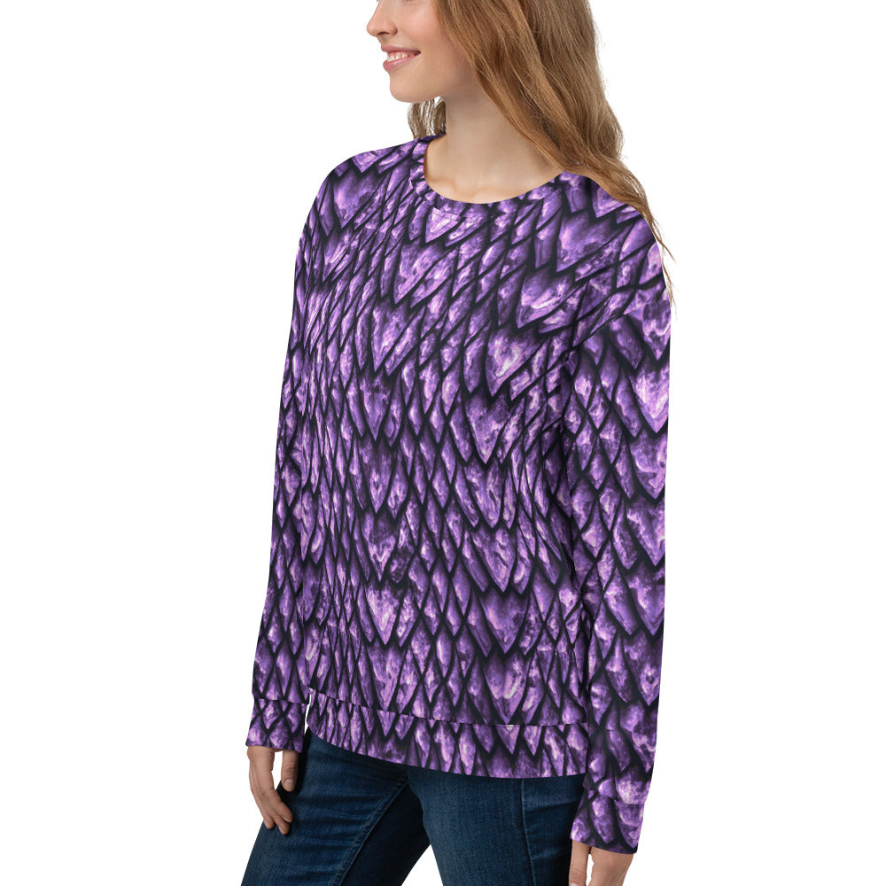 Amethyst Dragon Scale Unisex Sweatshirt