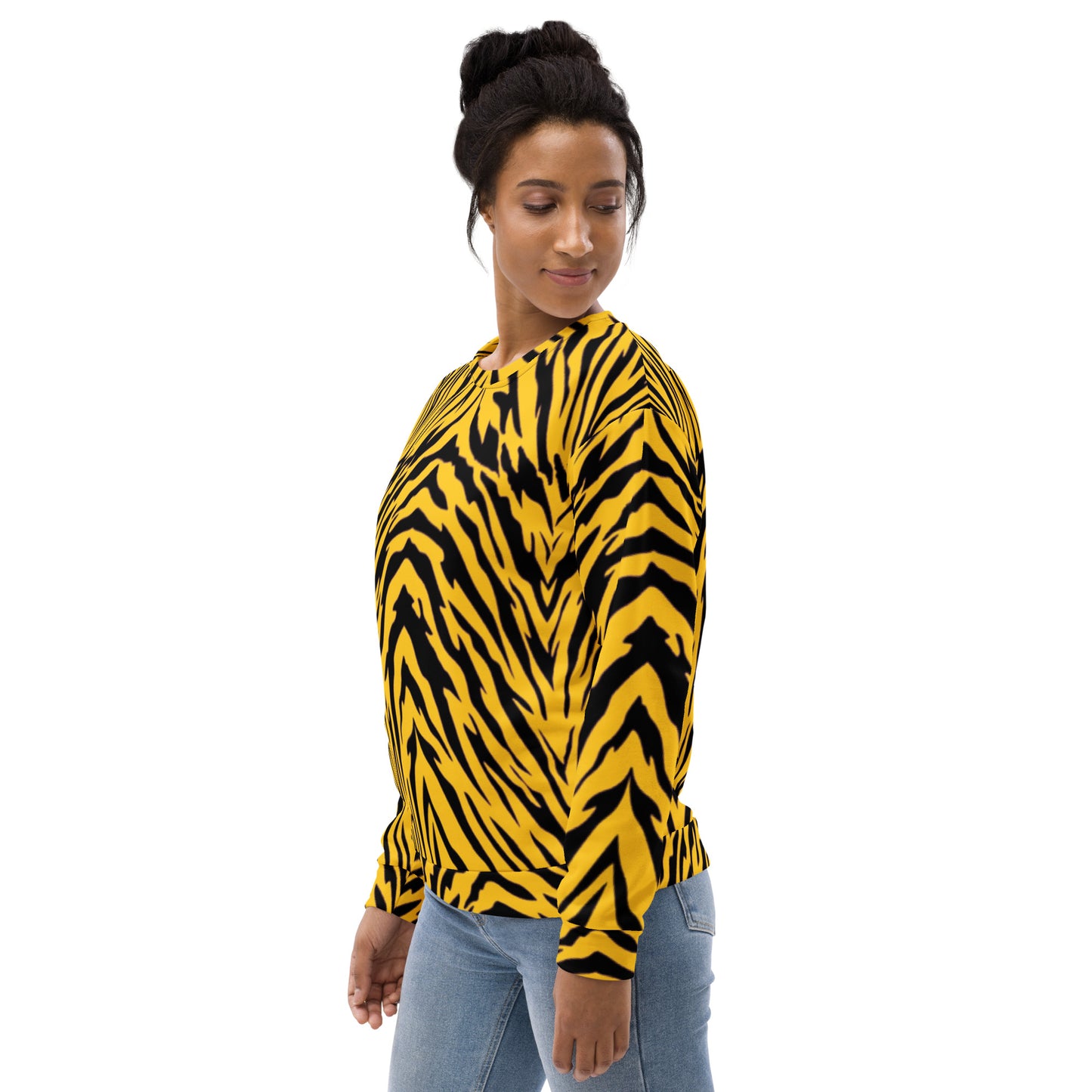 Black and Gold Tiger Stripes Unisex Sweatshirt