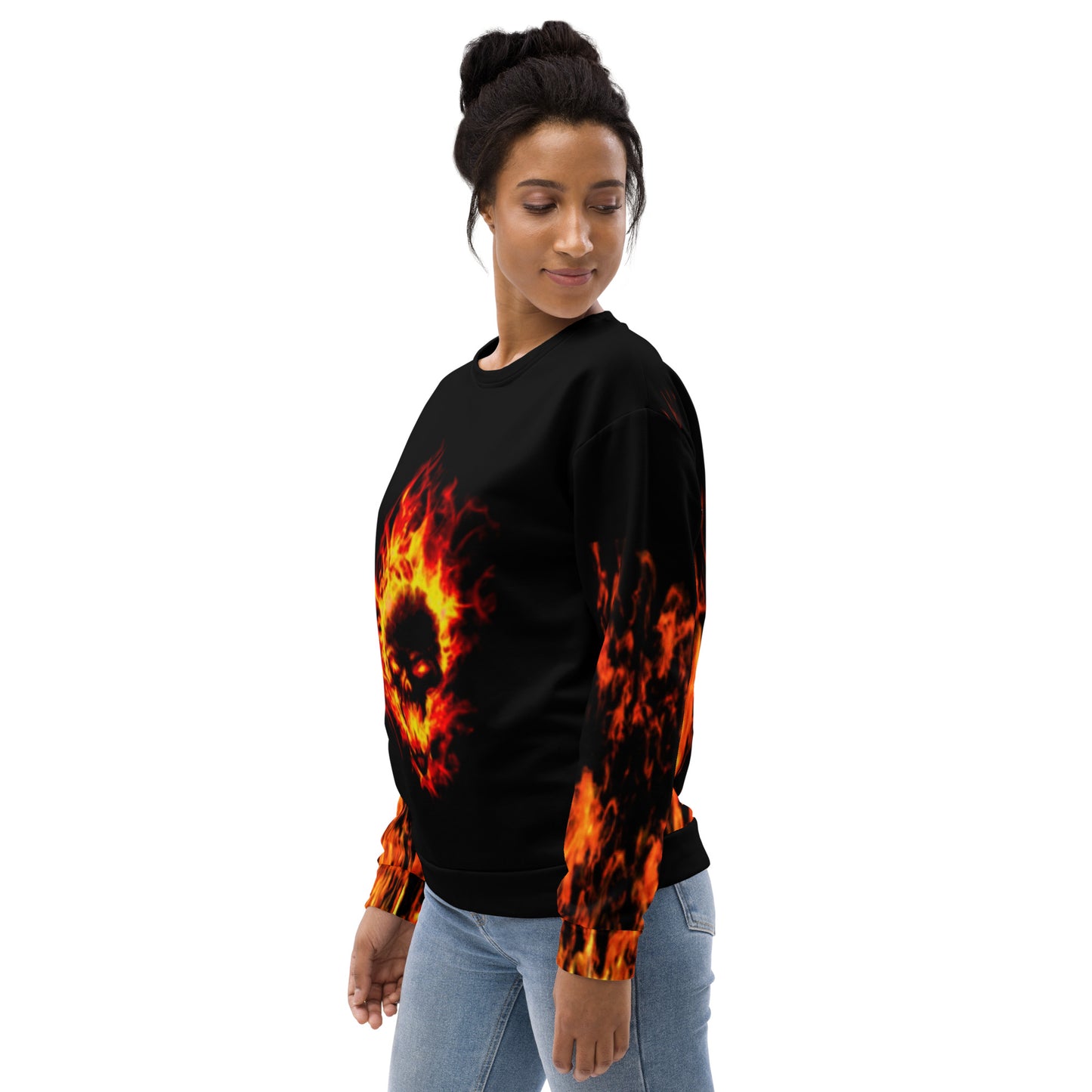 Fiery Skull Unisex Sweatshirt