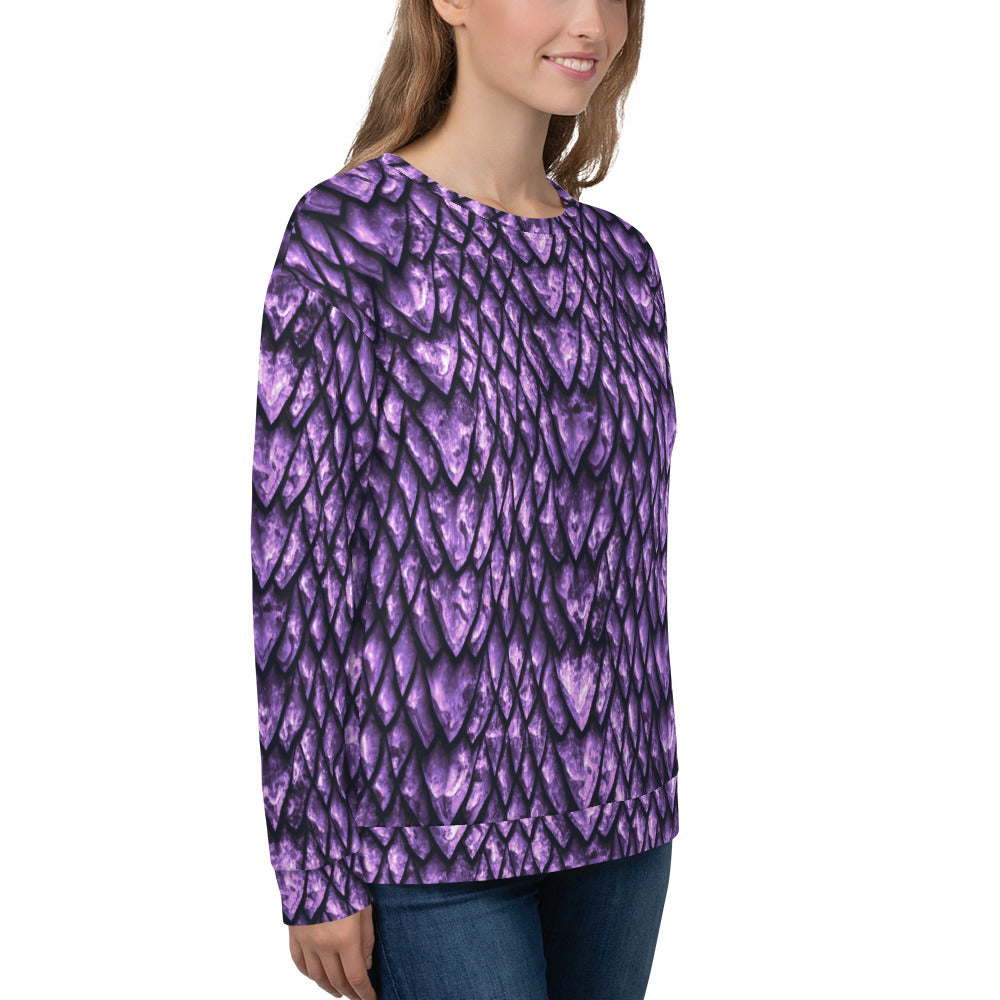 Amethyst Dragon Scale Unisex Sweatshirt