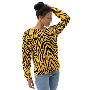 Black and Gold Tiger Stripes Unisex Sweatshirt