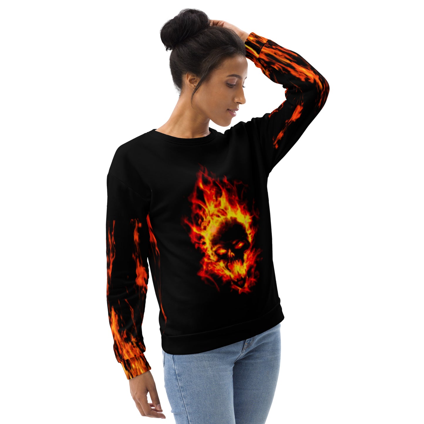 Fiery Skull Unisex Sweatshirt