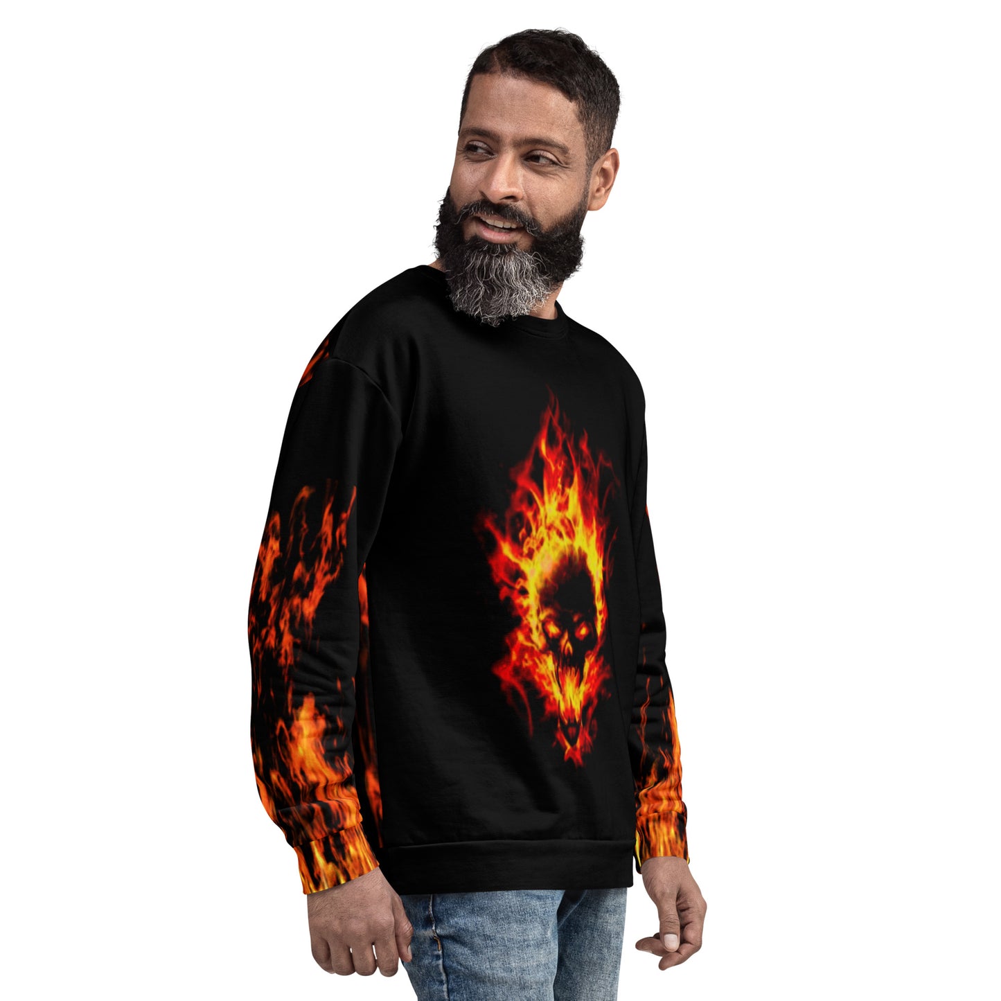 Fiery Skull Unisex Sweatshirt