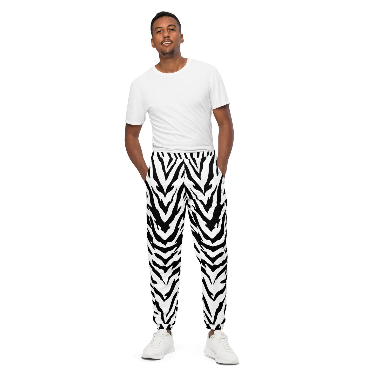 White Tiger Stripe Unisex Track Pants