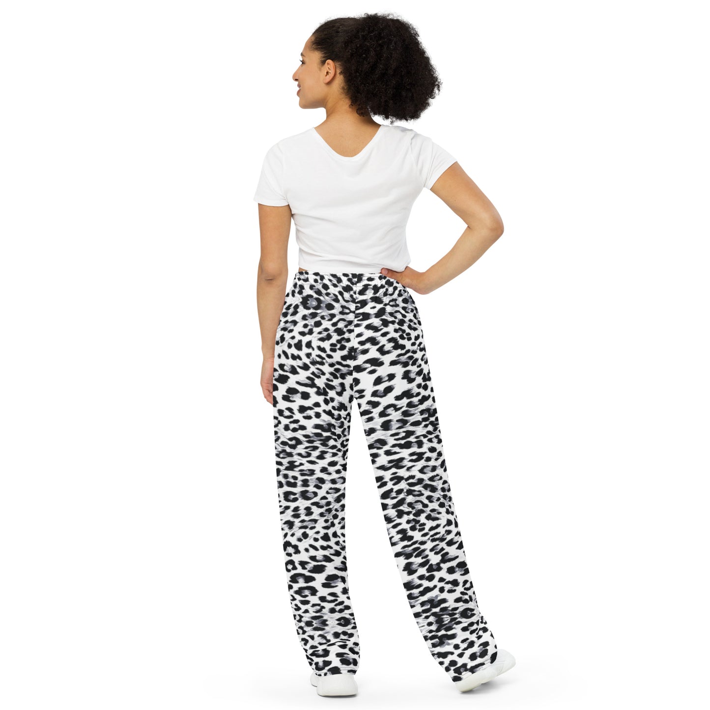 Snow Leopard Unisex Wide-Leg Pants