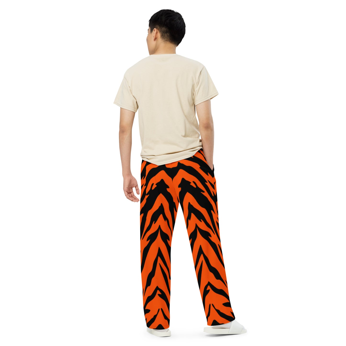 Bengal Tiger Stripe Unisex Wide-Leg Pants