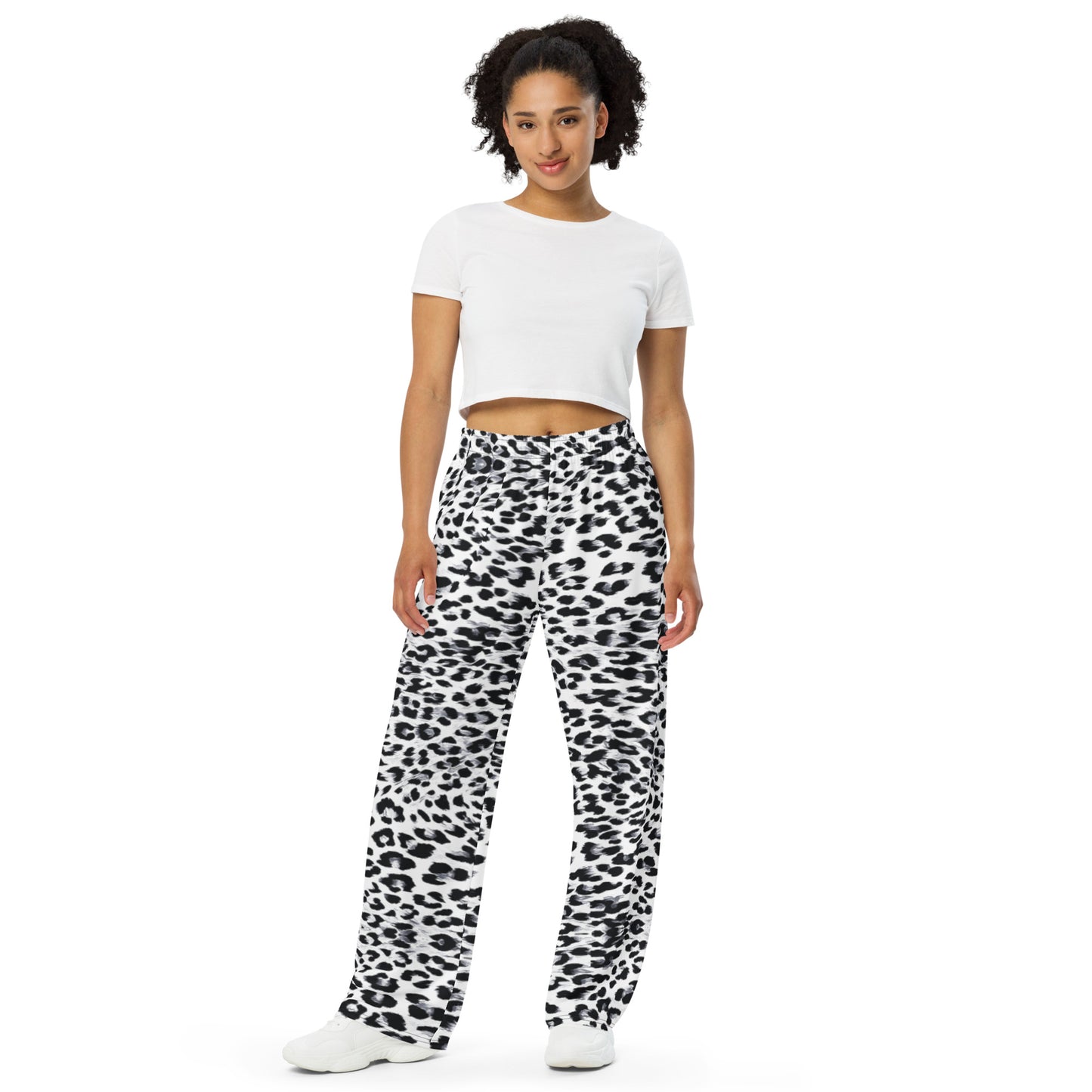 Snow Leopard Unisex Wide-Leg Pants