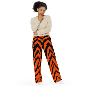 Bengal Tiger Stripe Unisex Wide-Leg Pants