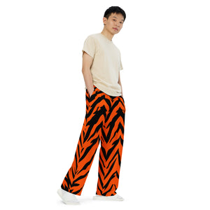 Bengal Tiger Stripe Unisex Wide-Leg Pants