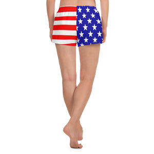 American Flag Women's Athletic Short Shorts