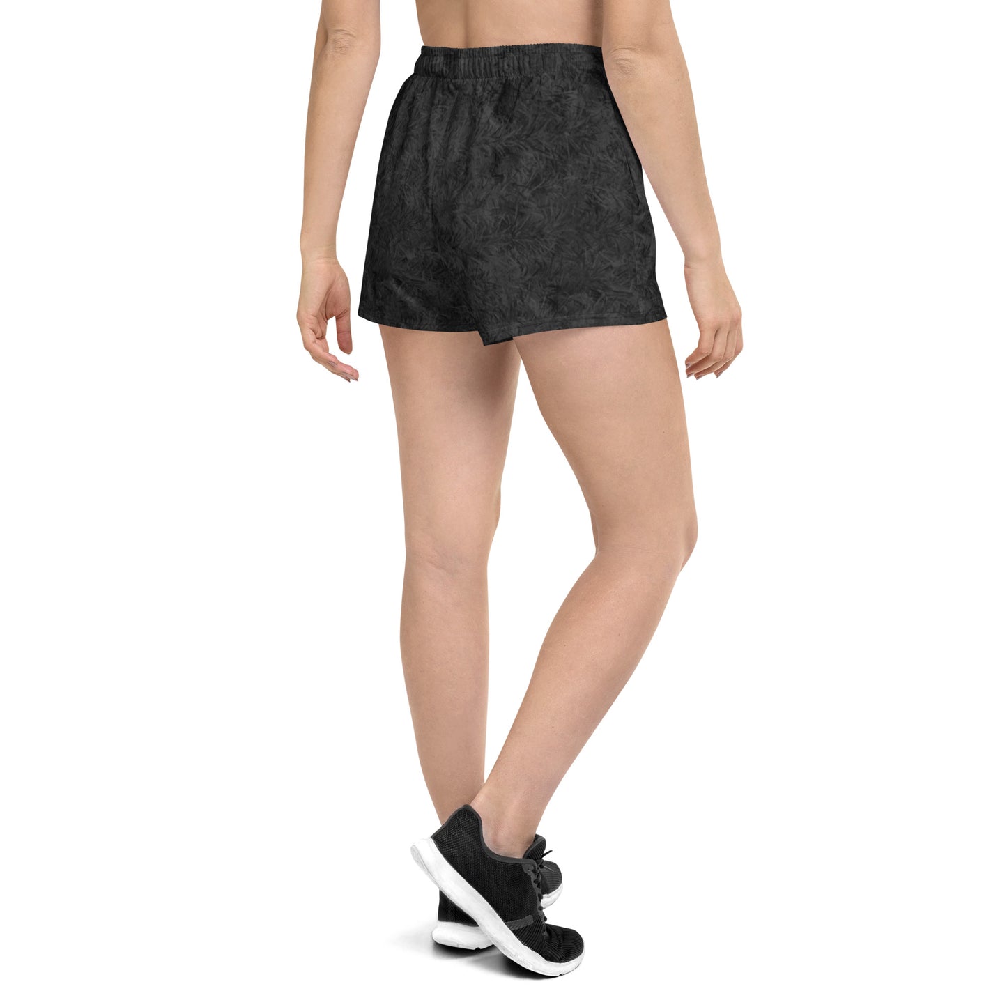 Black Cat Fur Print Women's Short Shorts