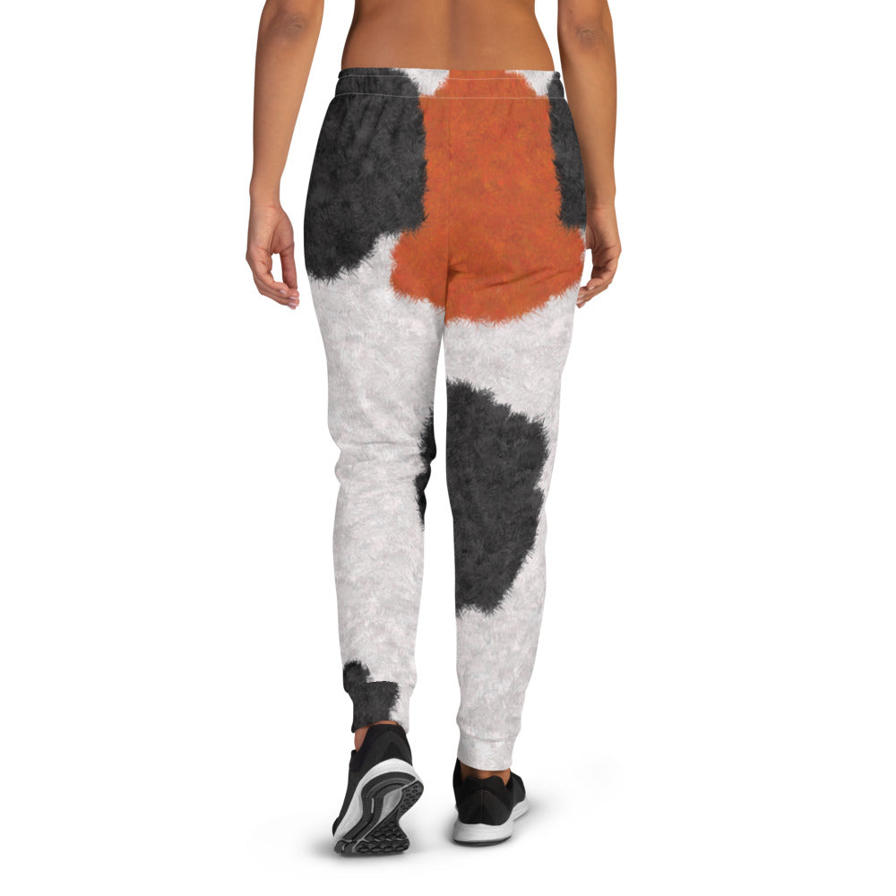 Calico Cat Fur Print Women's Slim Fit Joggers