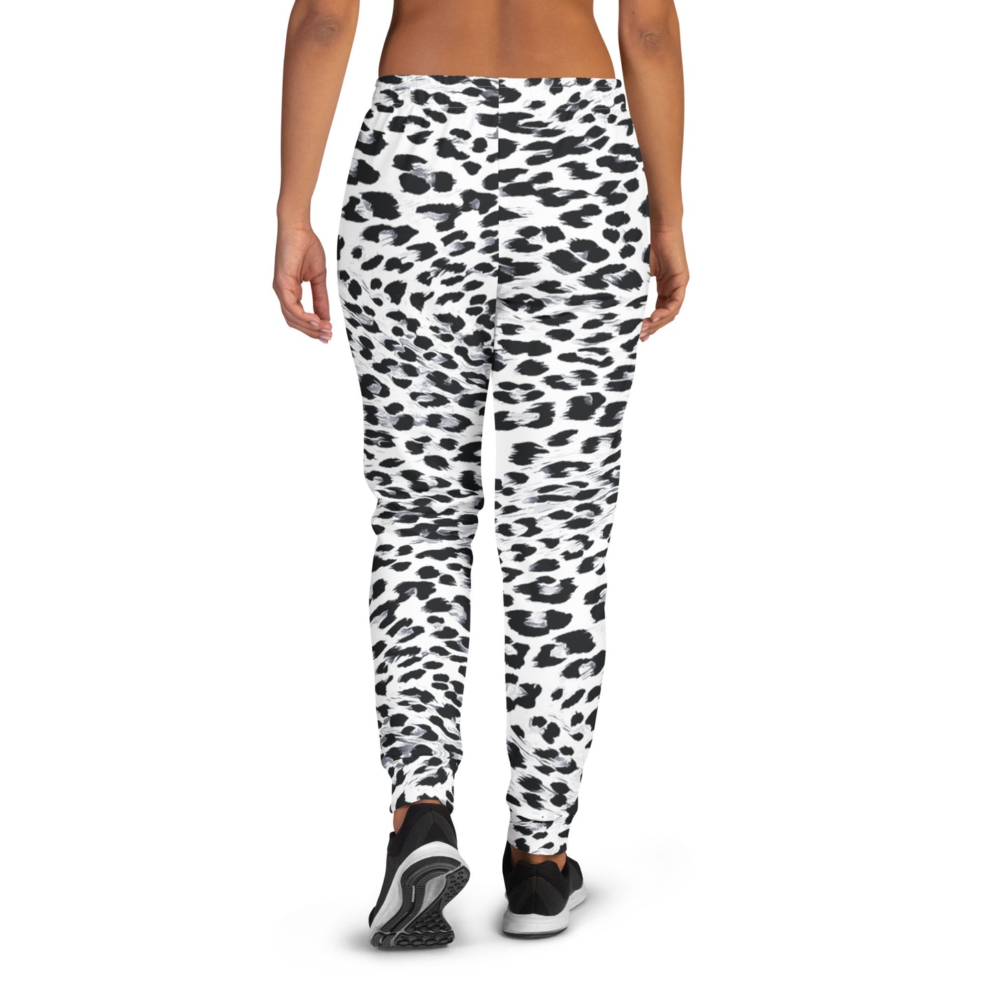 Snow Leopard Print Women's Slim Fit Joggers