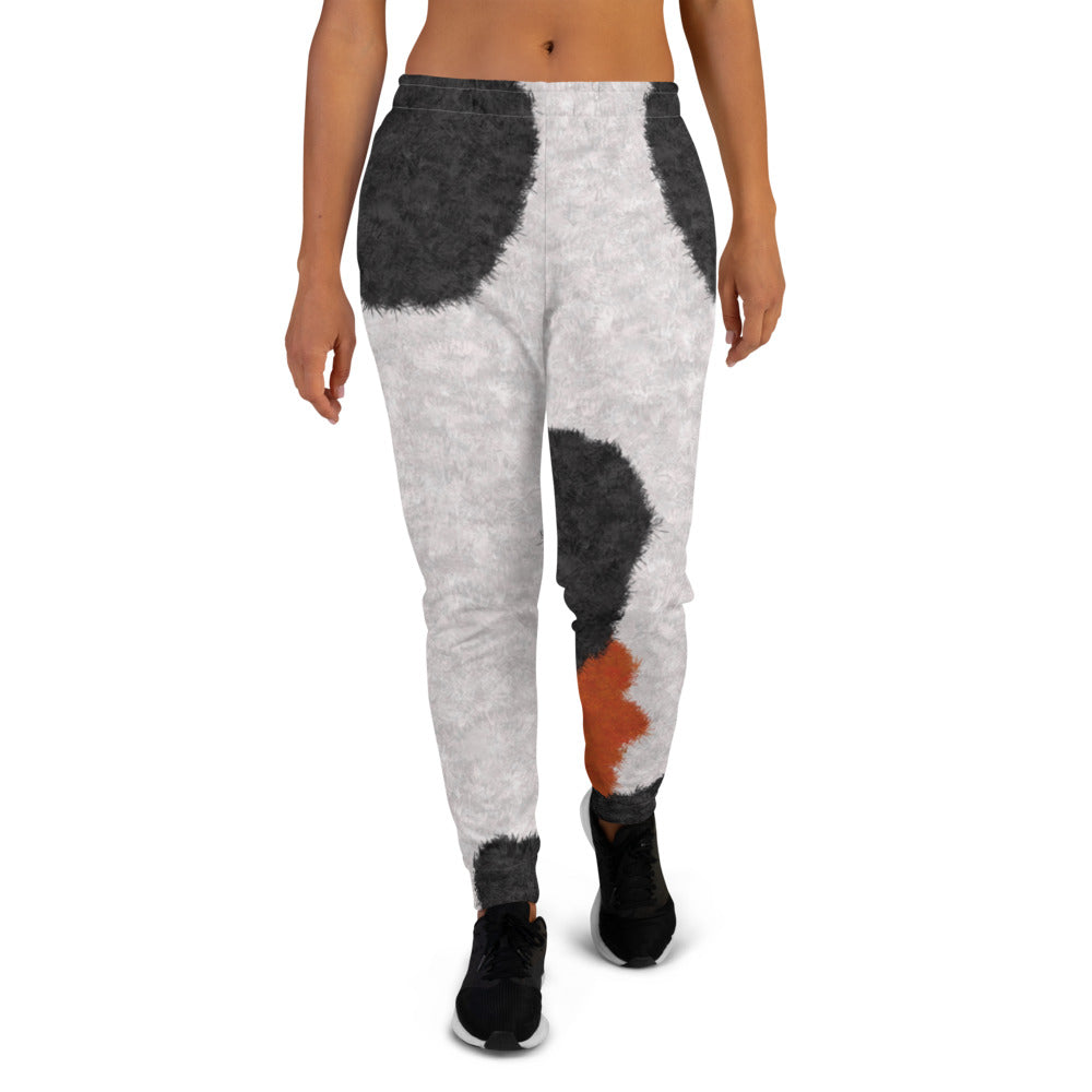 Calico Cat Fur Print Women's Slim Fit Joggers