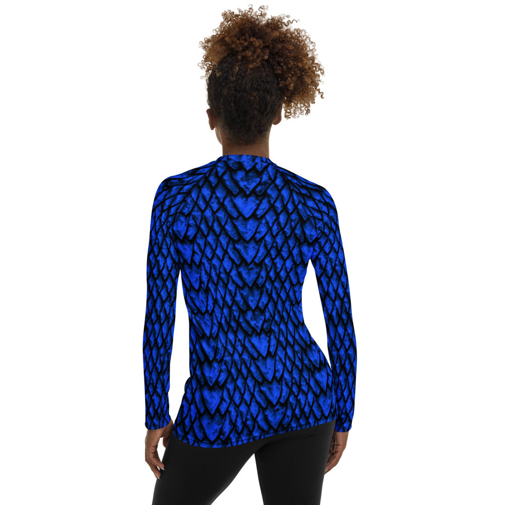 Sapphire Dragon Scale Women's Rash Guard