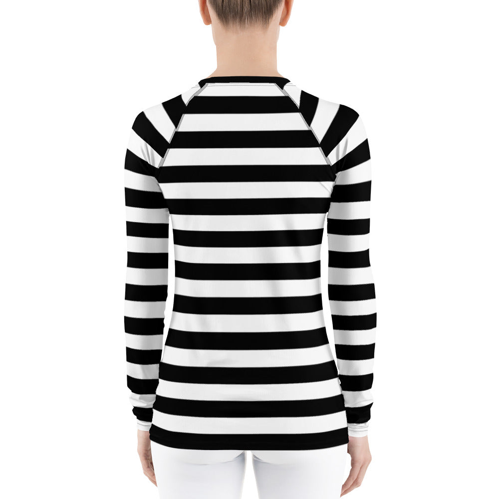 Prison Stripes Women's Rash Guard