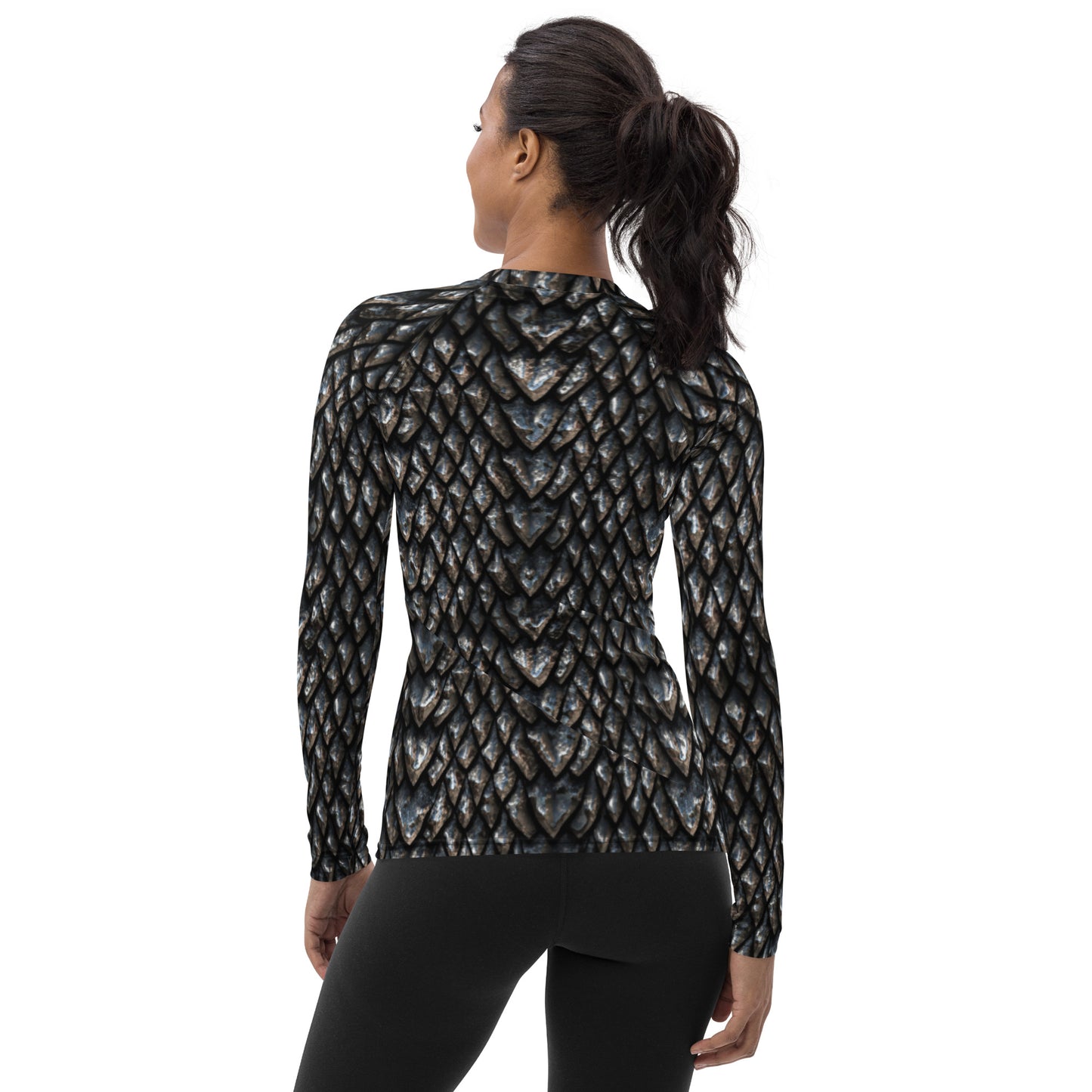 Onyx Dragon Scale Women's Rash Guard