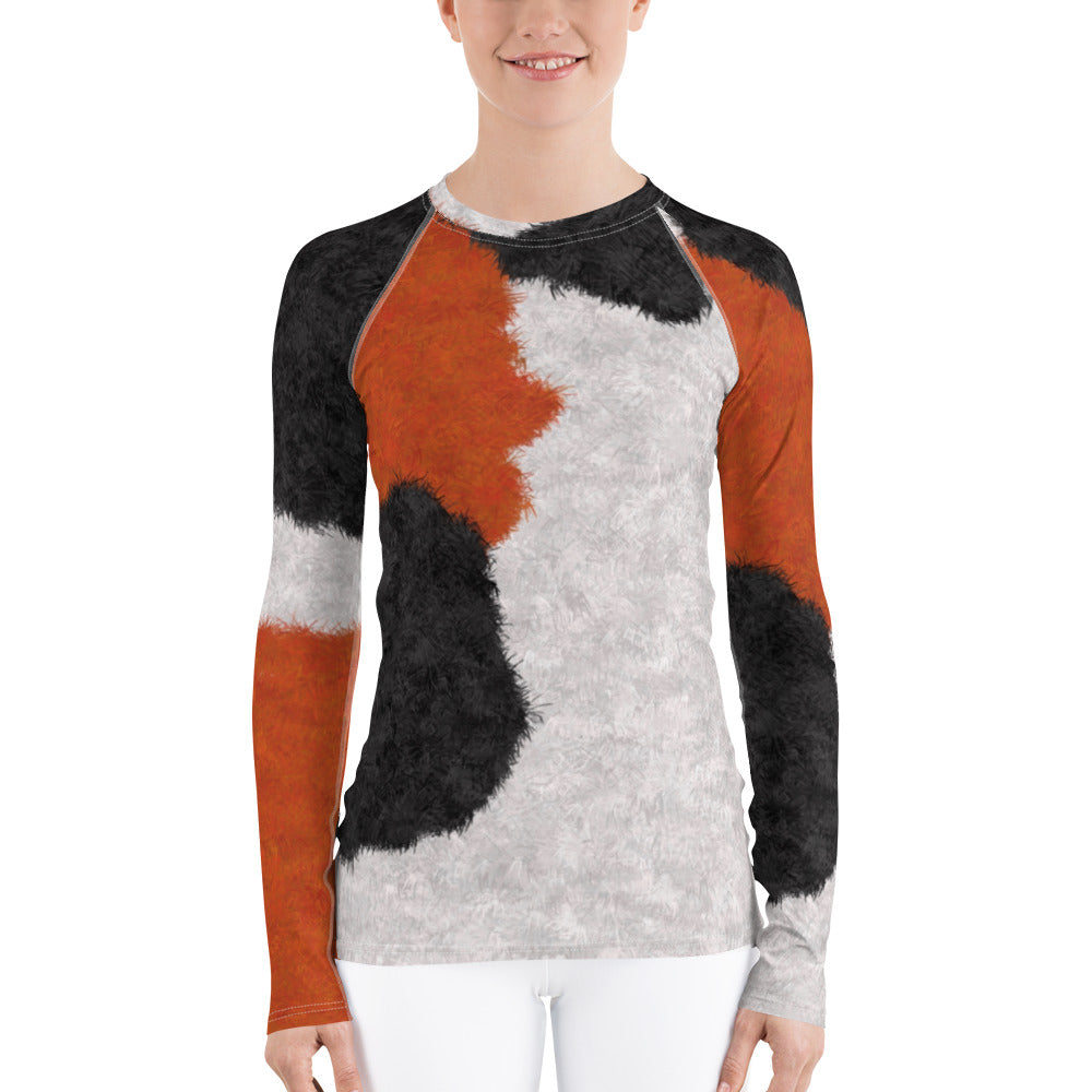 Calico Cat Fur Women's Rash Guard