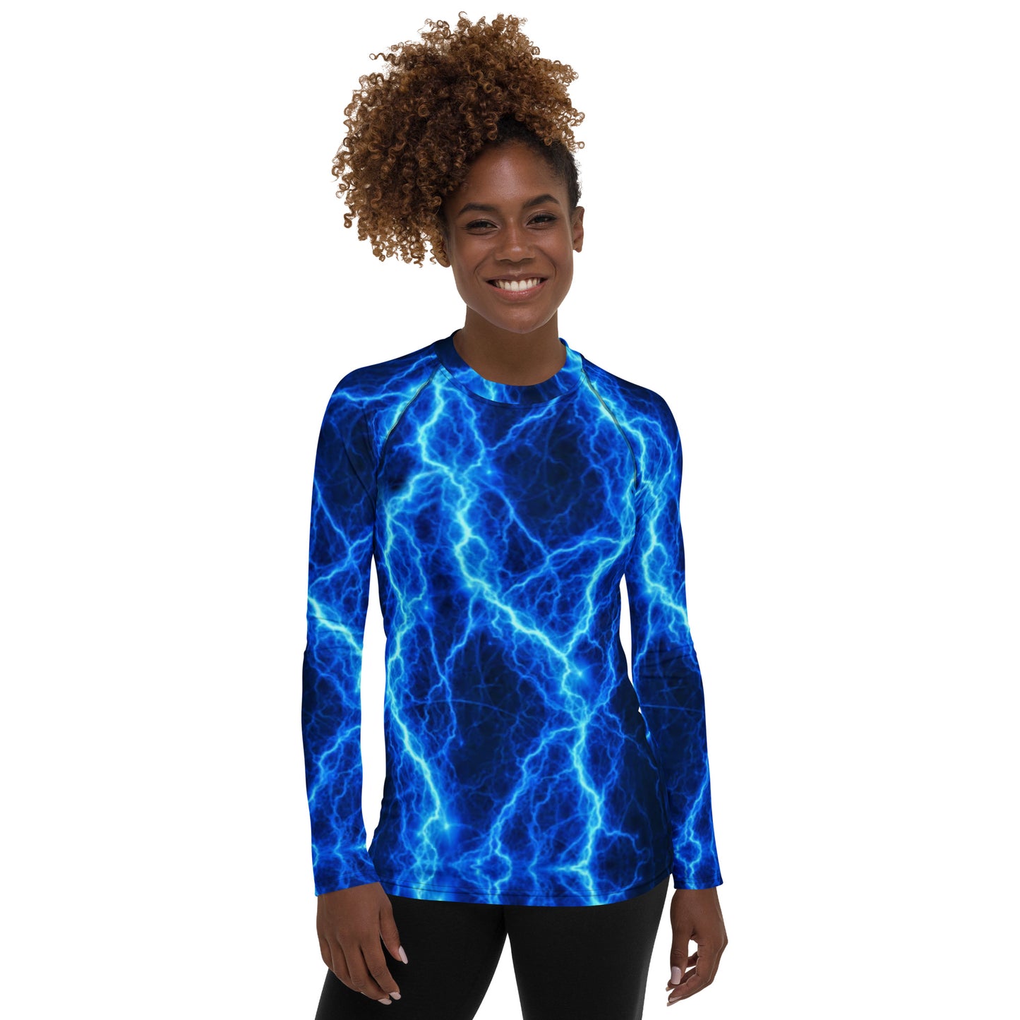 Electric Blue Women's Rash Guard