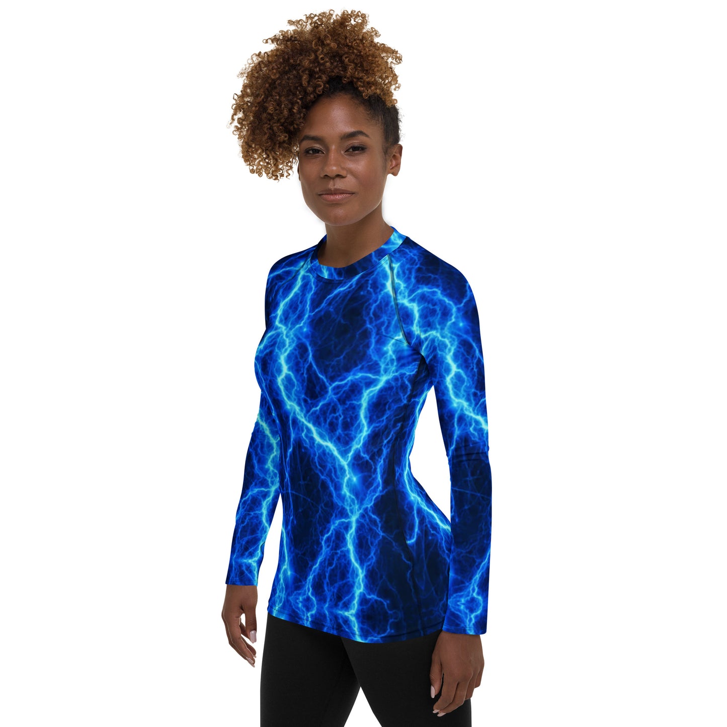 Electric Blue Women's Rash Guard