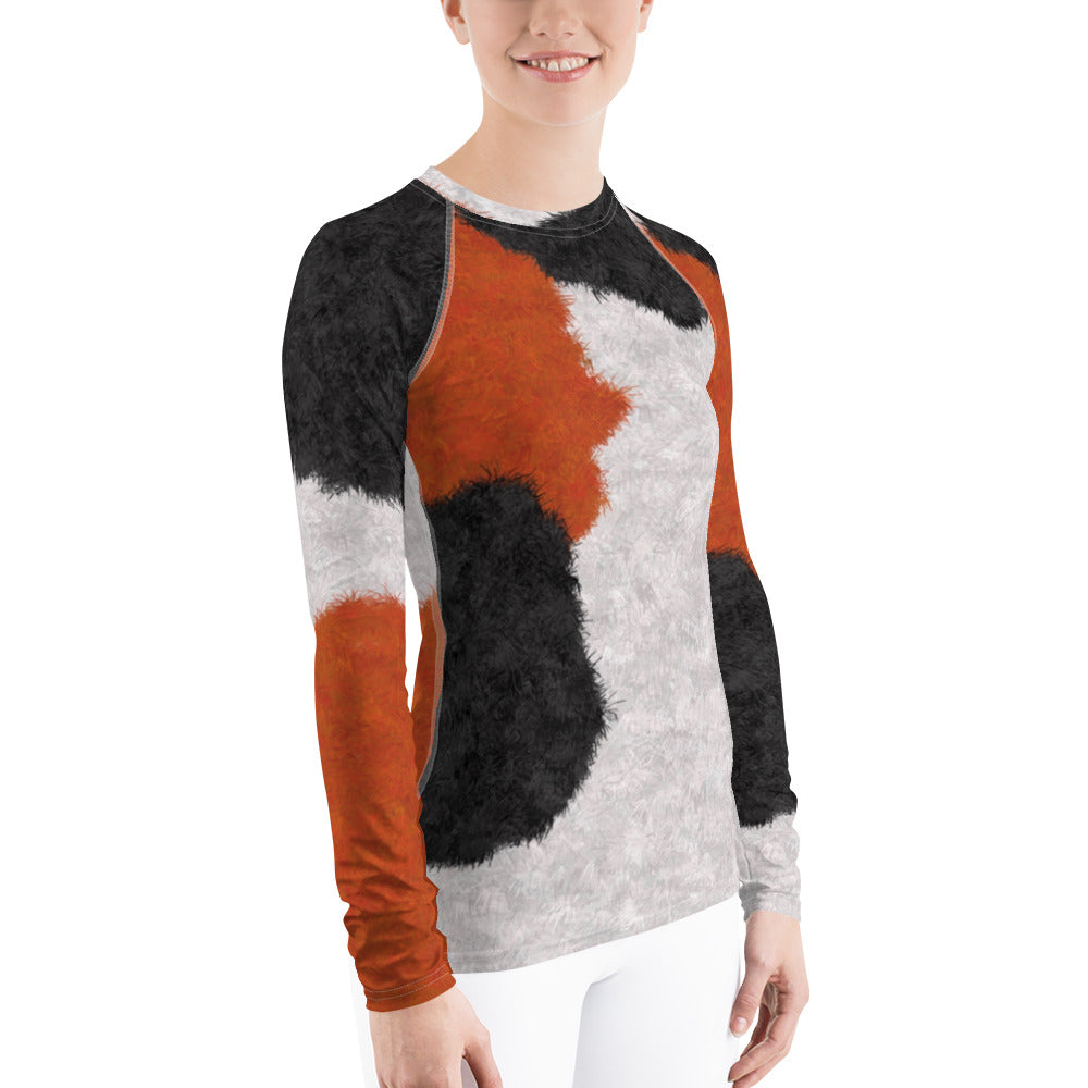 Calico Cat Fur Women's Rash Guard