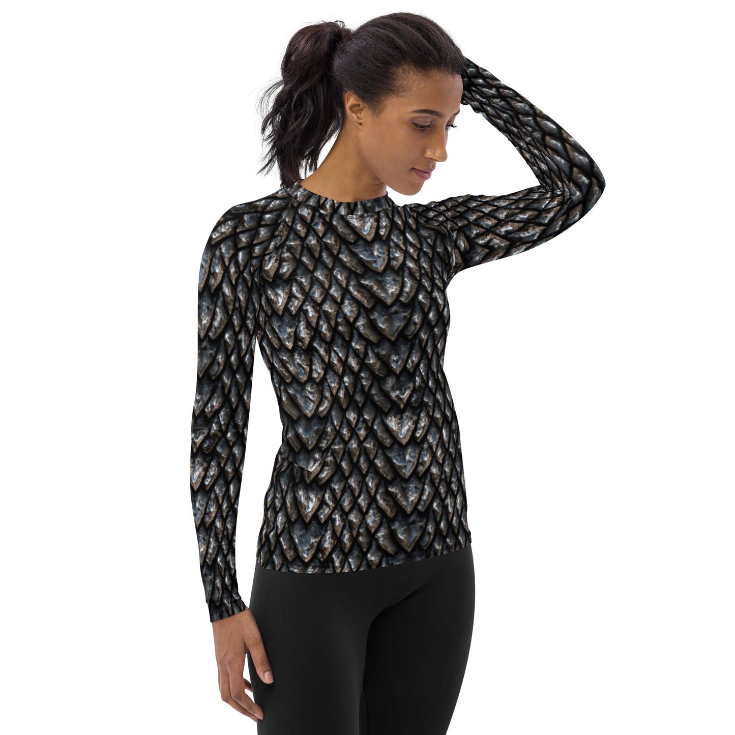 Onyx Dragon Scale Women's Rash Guard