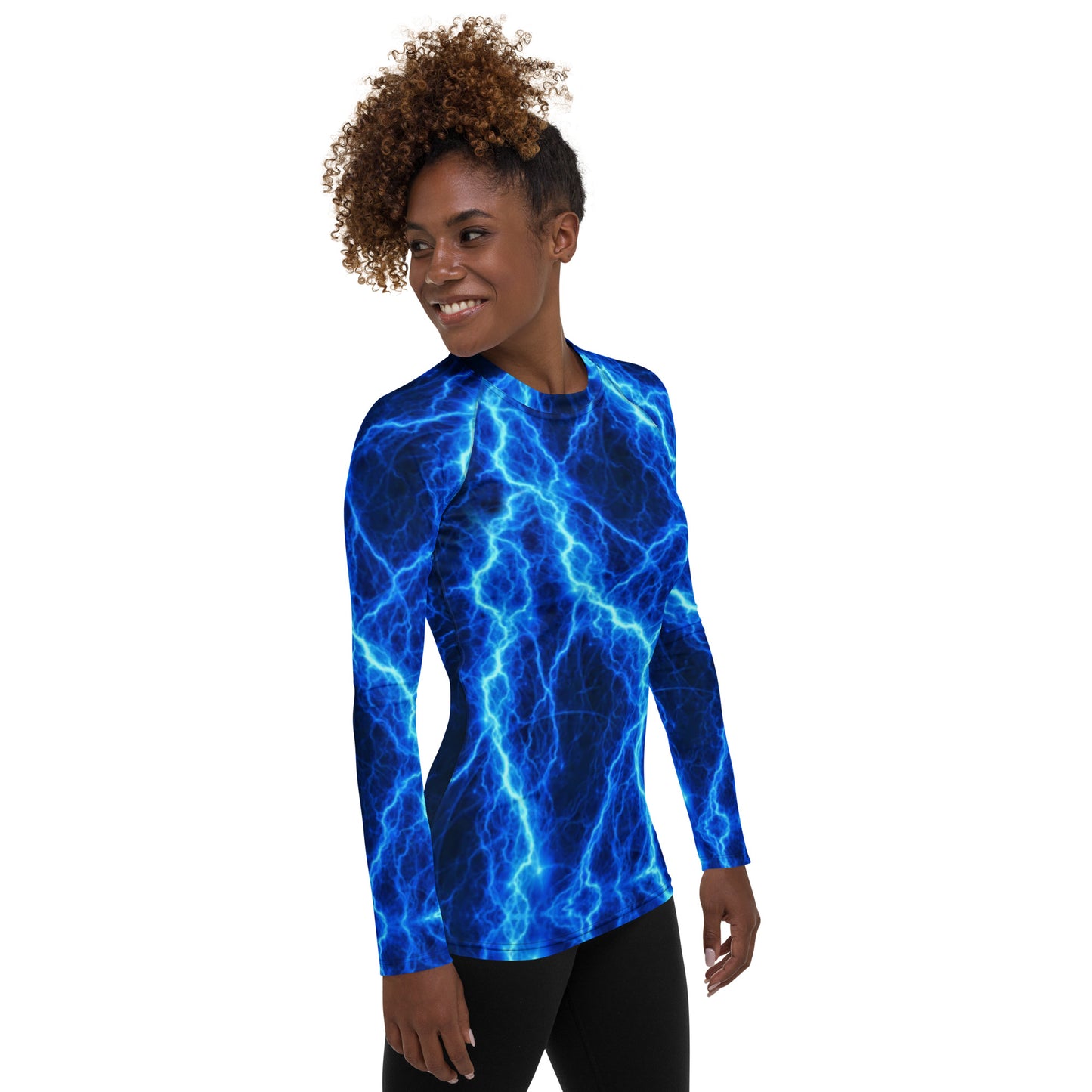 Electric Blue Women's Rash Guard