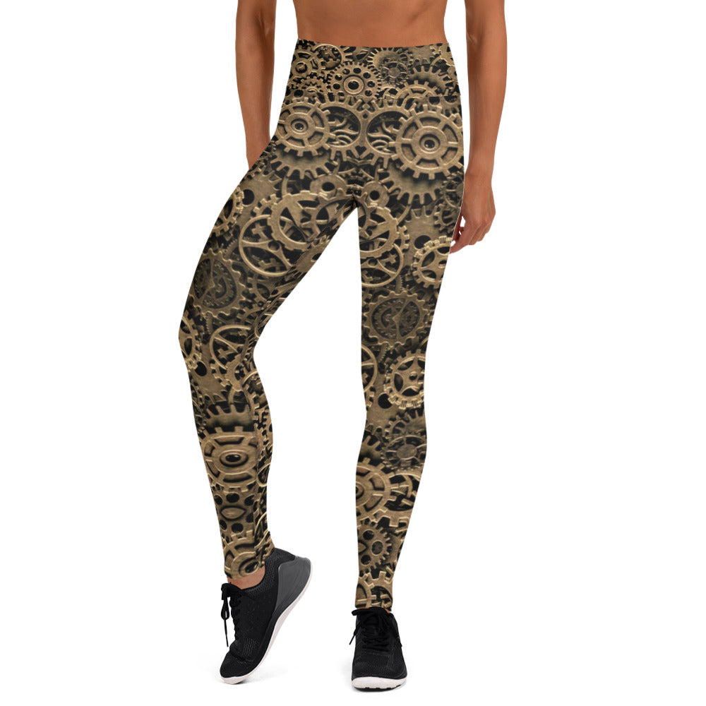 Steampunk Gears Yoga Leggings