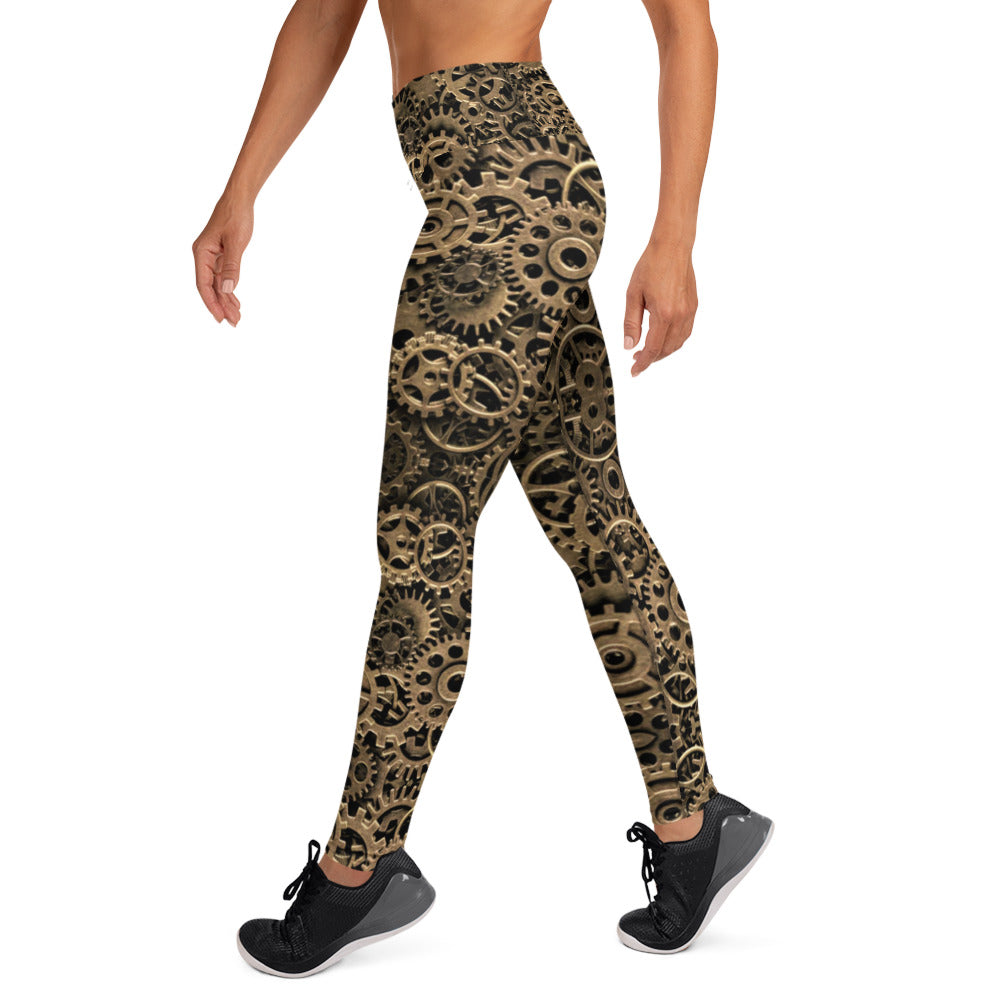 Steampunk Gears Yoga Leggings