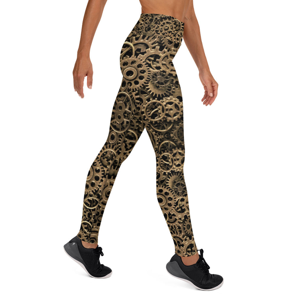 Steampunk Gears Yoga Leggings