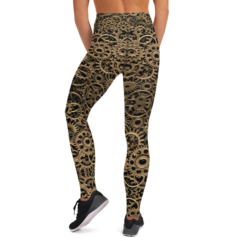 Steampunk Gears Yoga Leggings