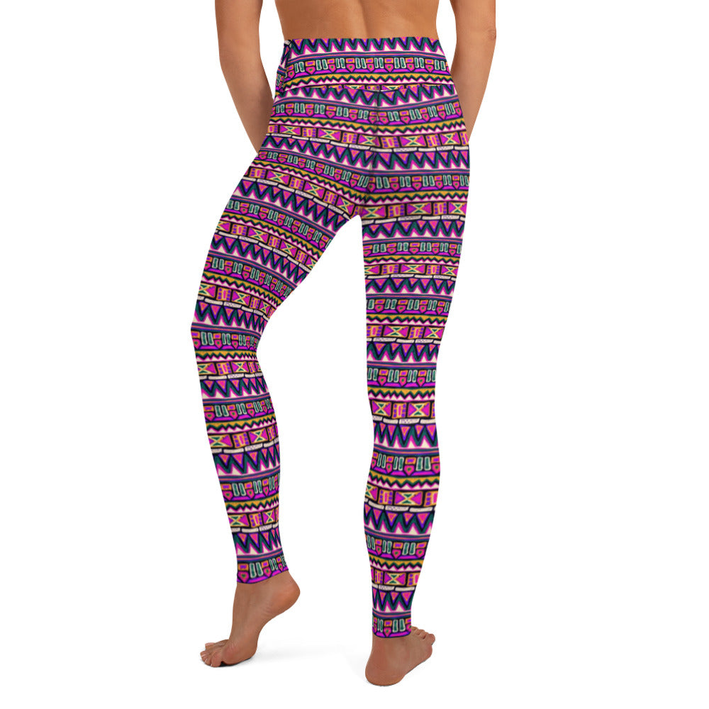 Colorful Native American Inspired Yoga Leggings