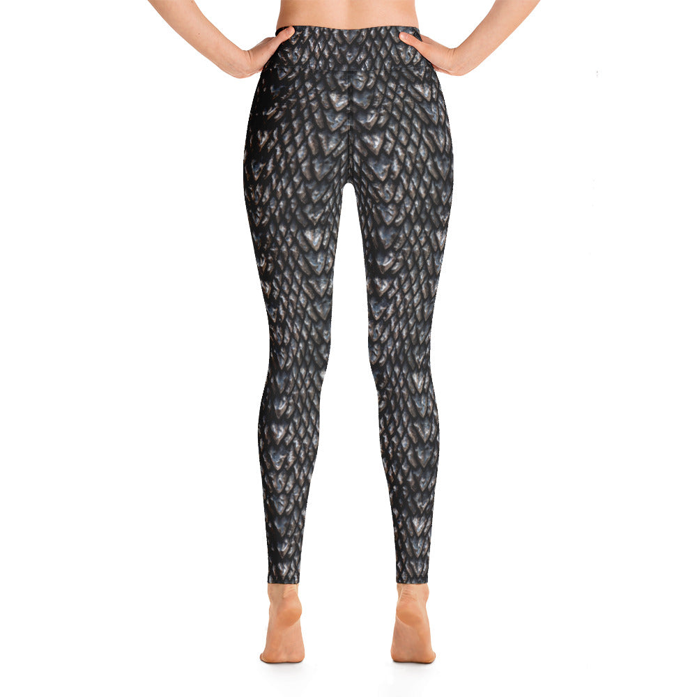 Onyx Dragon Scale Yoga Leggings