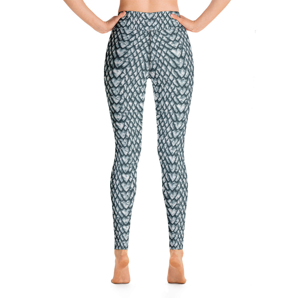 Ice Dragon Scale Yoga Leggings