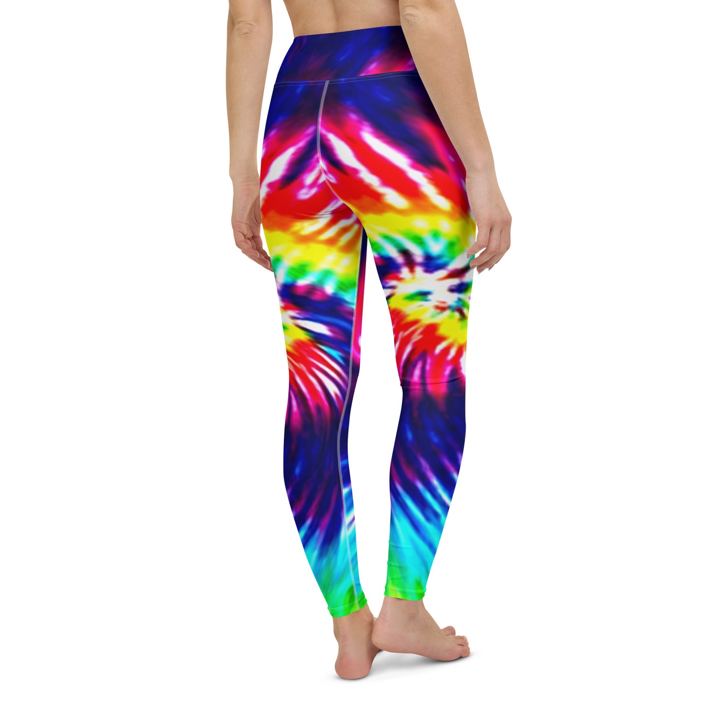 Bright Rainbow Tie Dye Yoga Leggings