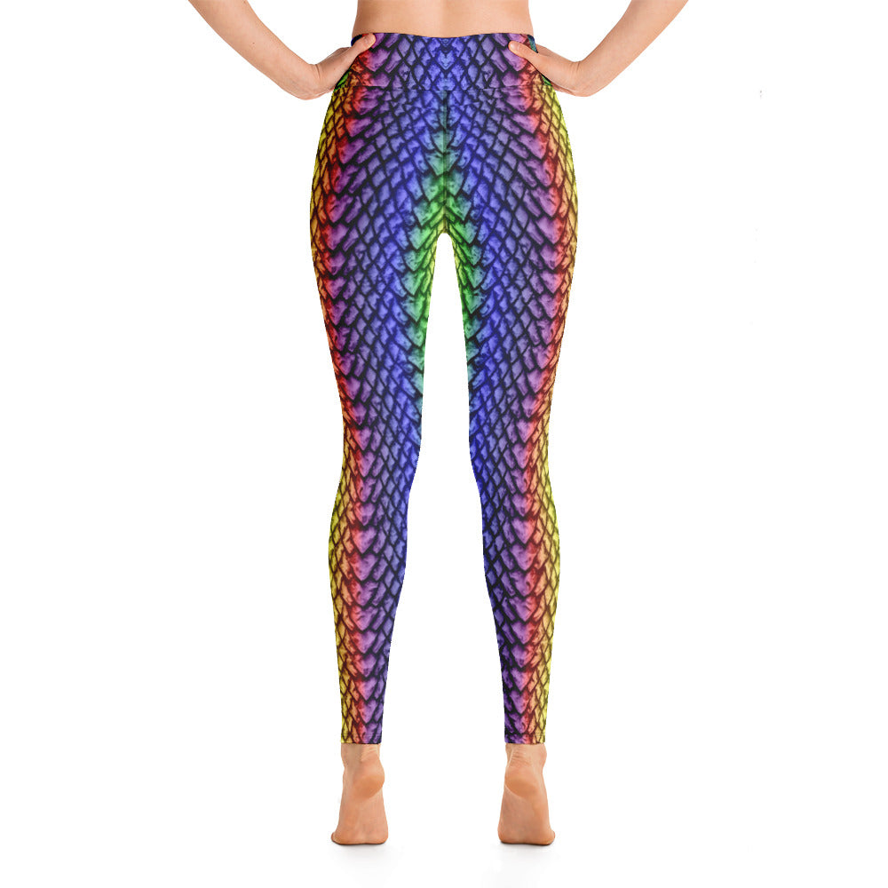Rainbow Dragon Scale Yoga Leggings – Stonecrowe Trading Co.