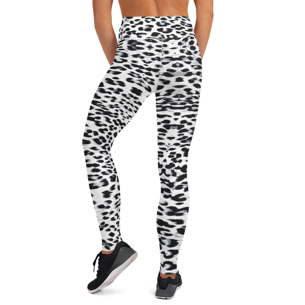 Snow Leopard Print Yoga Leggings