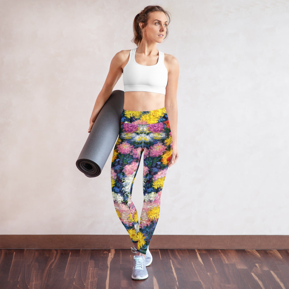 Monet's Carnations Yoga Leggings