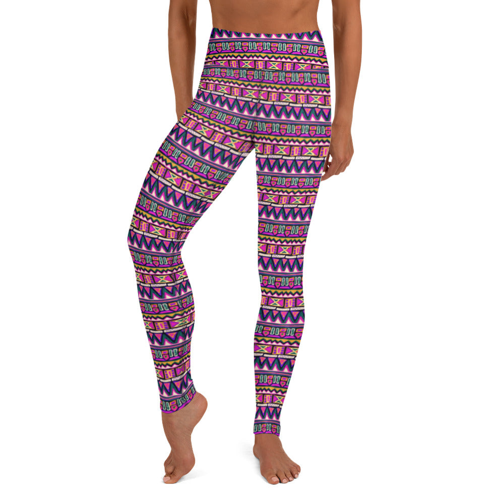 Colorful Native American Inspired Yoga Leggings