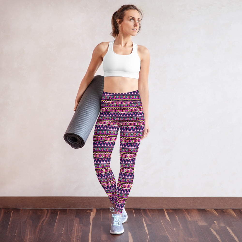 Colorful Native American Inspired Yoga Leggings