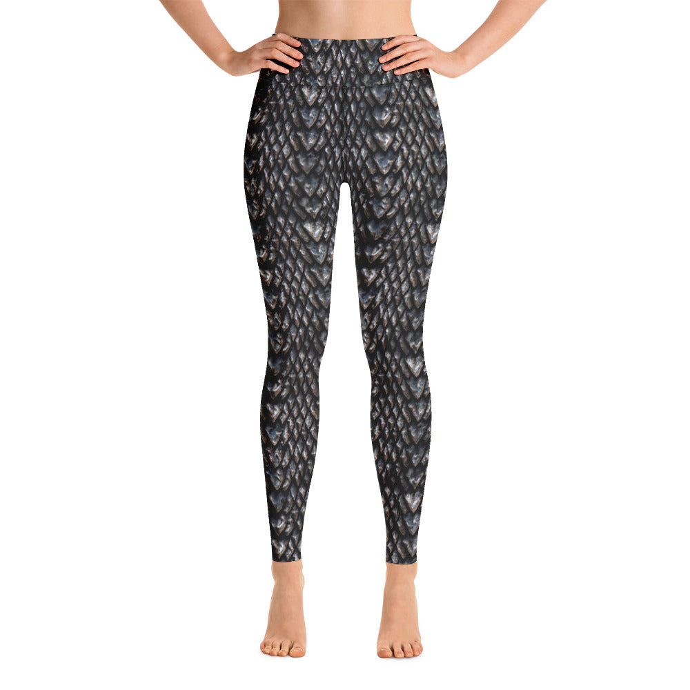 Onyx Dragon Scale Yoga Leggings