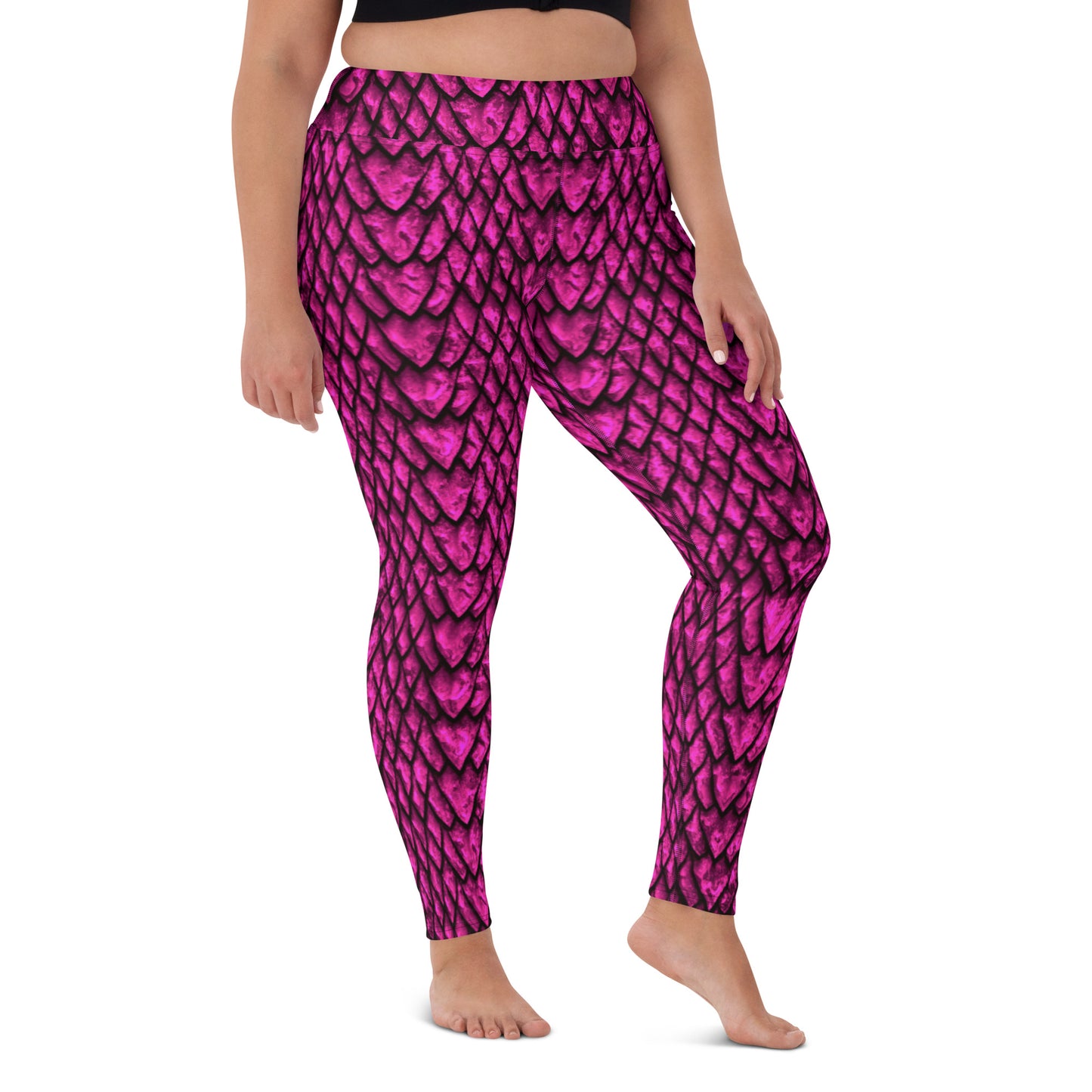 Tourmaline Dragon Scale Yoga Leggings