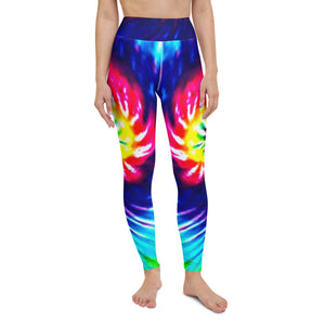 Bright Rainbow Tie Dye Yoga Leggings