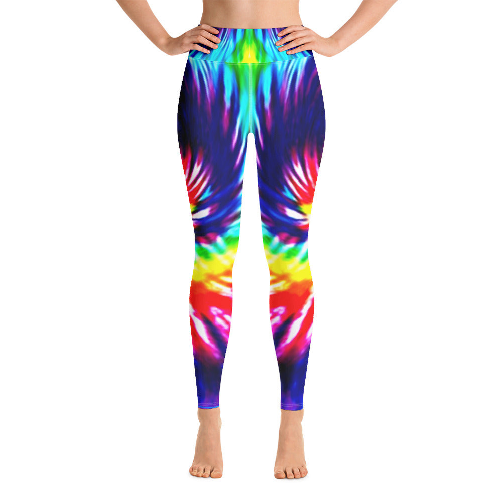 Bright Tie Dye Yoga Leggings