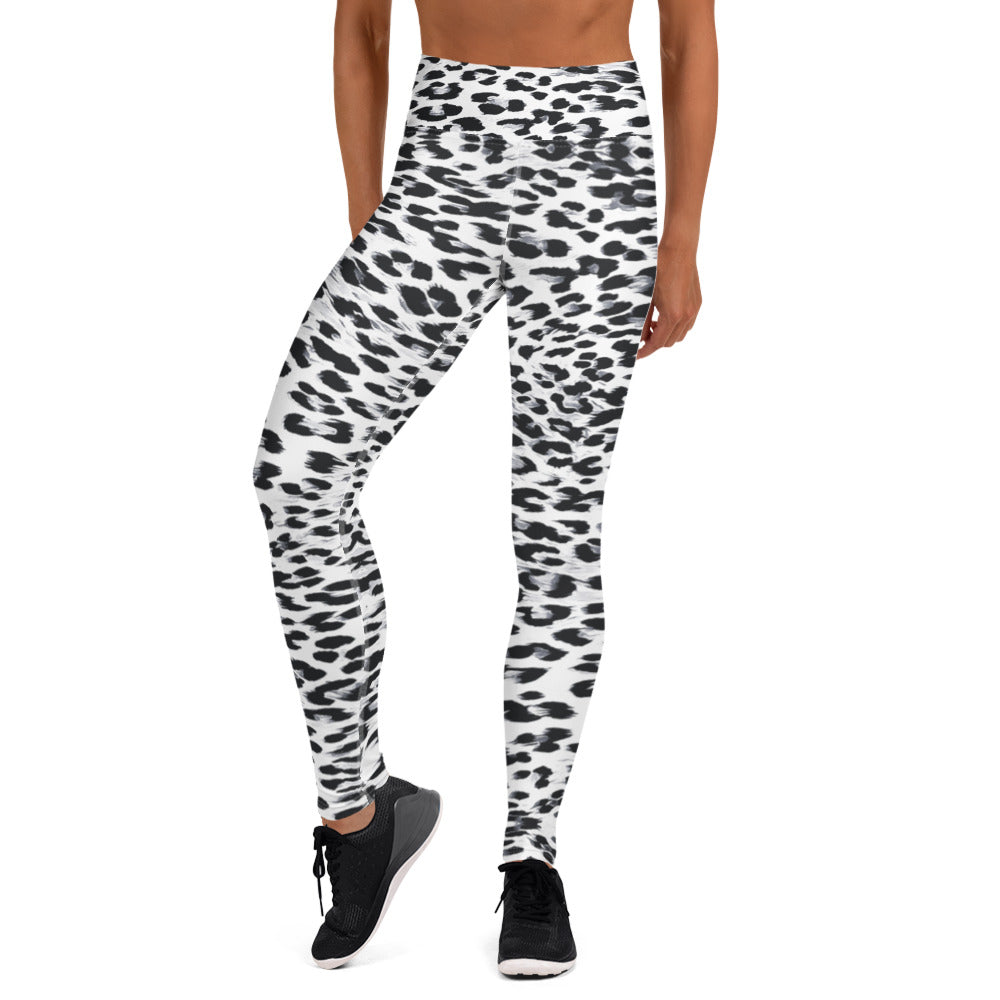 Snow Leopard Print Yoga Leggings