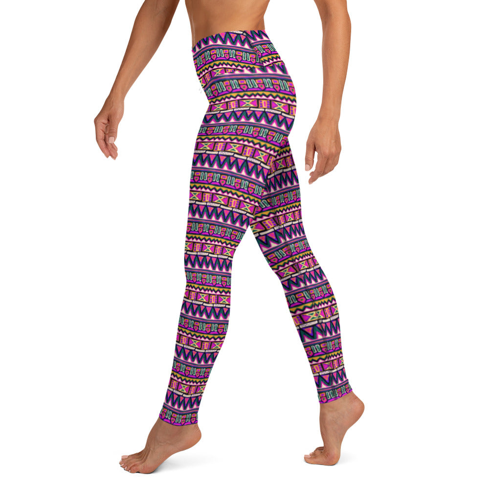 Colorful Native American Inspired Yoga Leggings