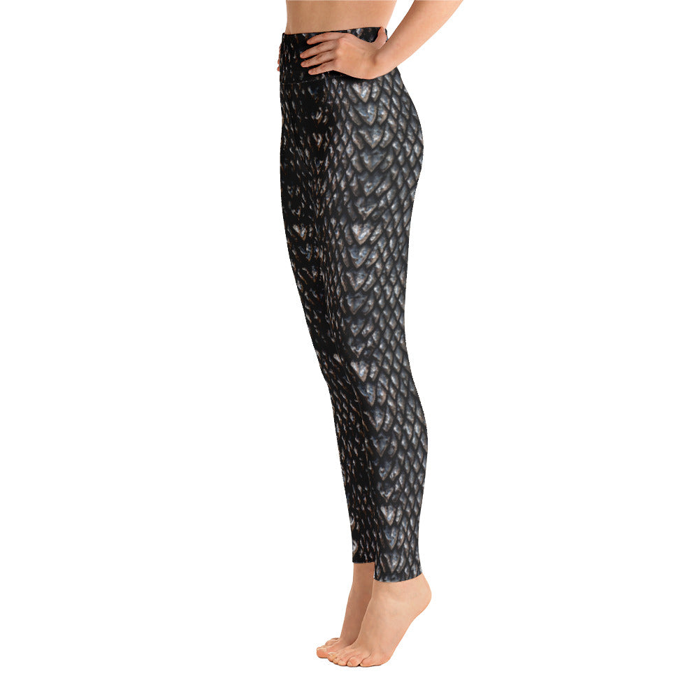 Onyx Dragon Scale Yoga Leggings